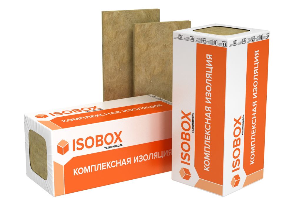 Утеплитель Плиты минераловатные ИЗОБОКС ИНСАЙД 50 % компрессия (12 плит) 1200х600х50 мм (8,64м2=0,43м3), плотность 40-50 кг/1 м³