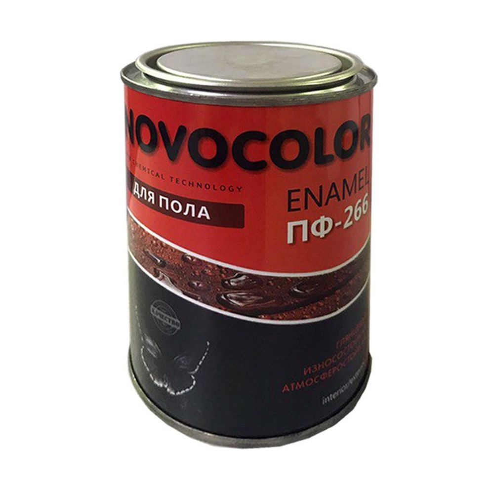 НОВОКОЛОР Эмаль для пола ПФ-266 желто-коричневая (0,9кг).