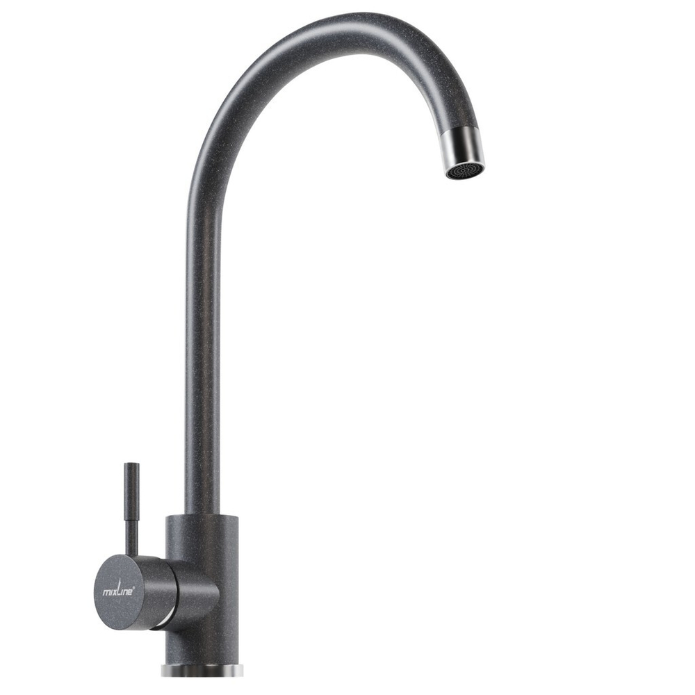 Смеситель для кухни 35к MIXLINE МЛ-ГС15 (ML-GS15) (309) темно-серый высок. излив
