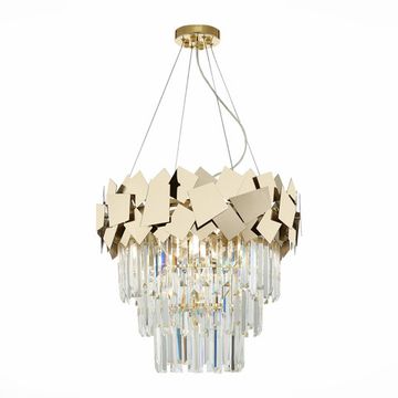 Светильник подвесной 6*E14 SL1232.203.06 золотистый/прозрачный Caserta ST-Luce