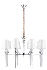 Люстра подвесная NewRgy 8661/8CR CHROME, 8×40 Вт, хромированная