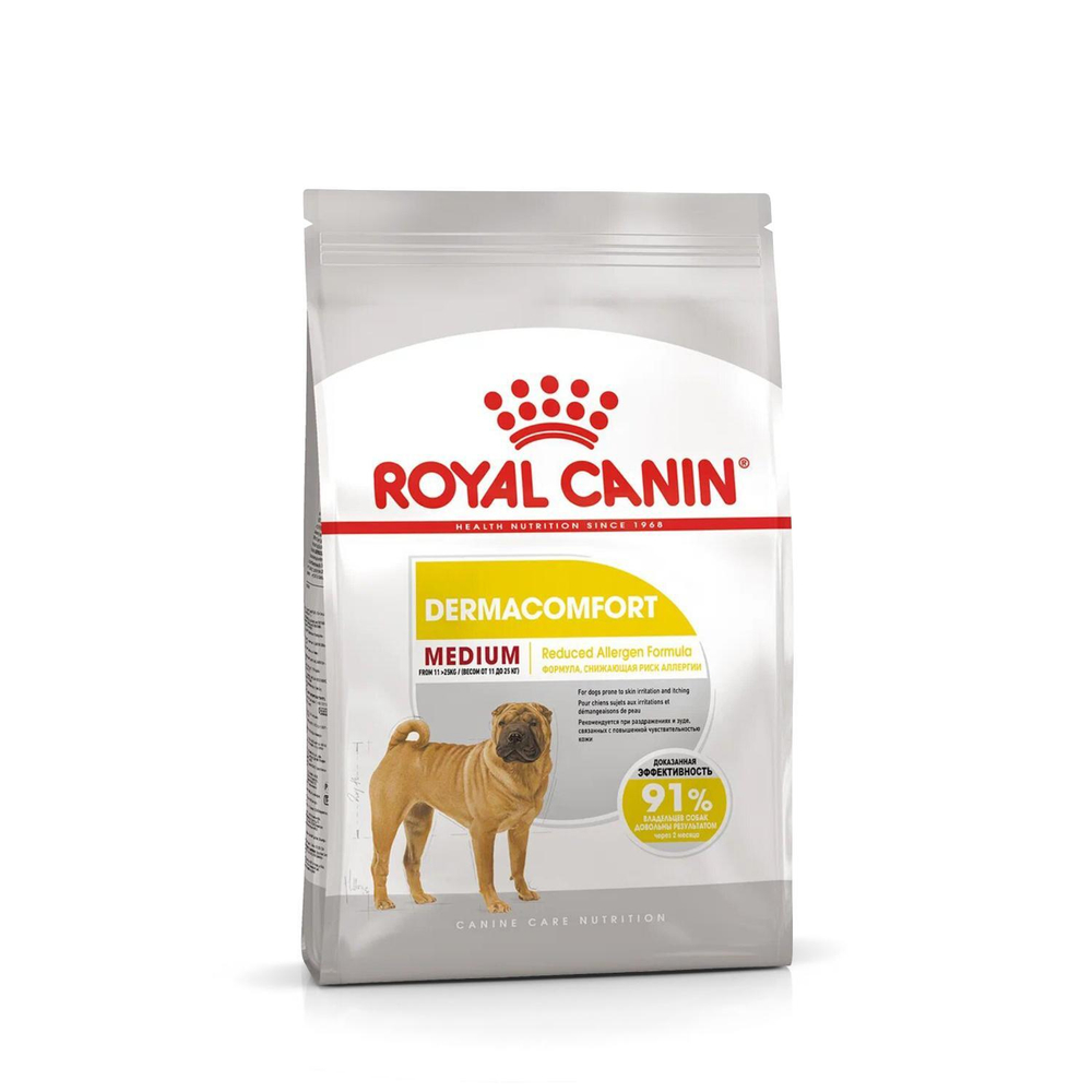 Royal Canin Medium Dermacomfort Медиум Дермакомфорт Корм сухой для взрослых собак средних размеров 10кг