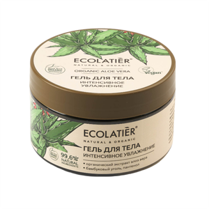 Гель для тела Интенсивное увлажнение ORGANIC ALOE VERA Сharcoal 250мл (ECOLATIER)