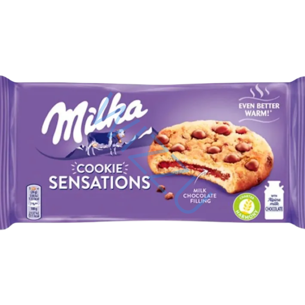 Печенье Milka Sensations с начинкой из белого шоколада Craffers, 156 г