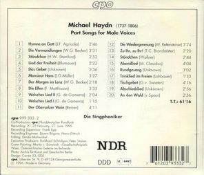 Die Singphoniker / Singphonic Michael Haydn (CD)