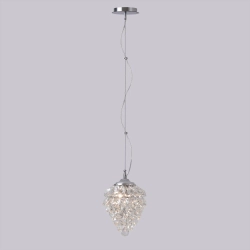 Светильник подвесной Crystal Lux CHARME SP2 CHROME/TRANSPARENT
