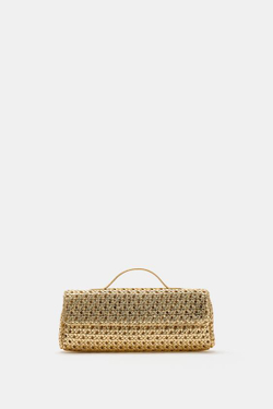 ZARA ПЛЕТЕНЫЙ КЛАТЧ, ЗОЛОТИСТЫЙ