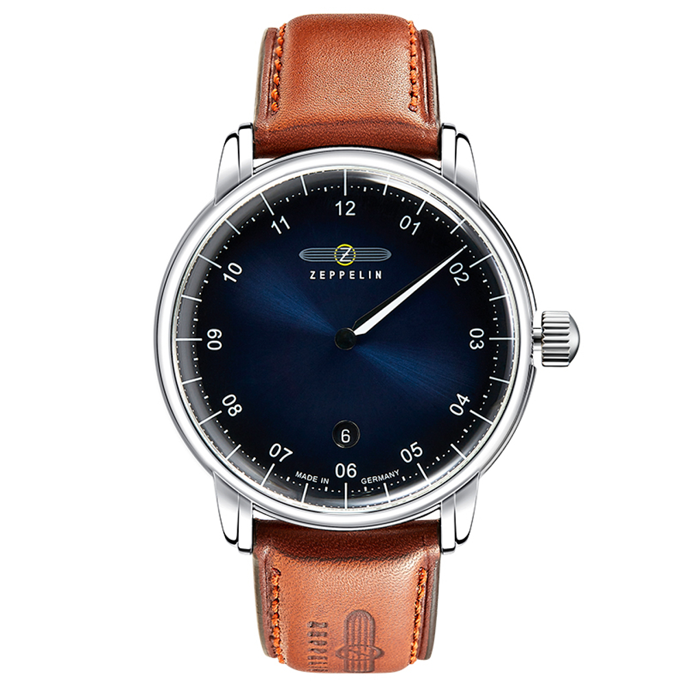 ZEPPELIN New Captain Collection Quartz Movement Men"s Watches Watch 40 Blue Dial Stainless Steel Case