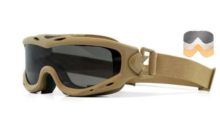 Маска защитная Wiley X WX Spear (Frame: Matte Tan, Lens: Grey + Clear + Rust)