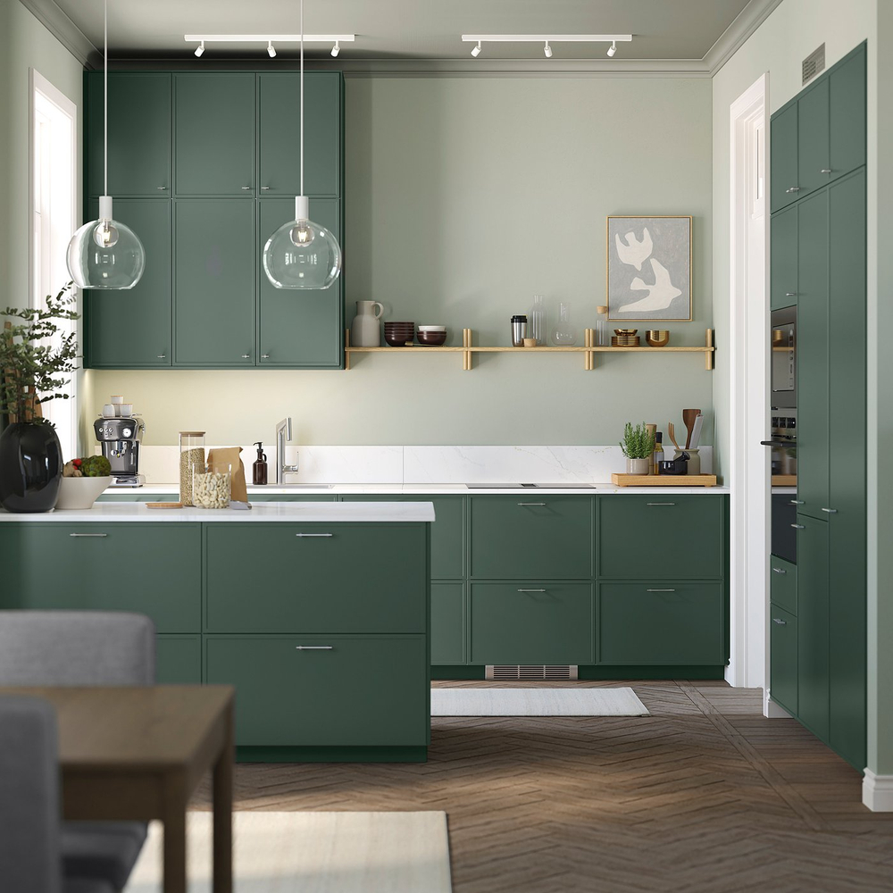 IKEA ASPUDDEN  (ИКЕА АСПУДДЕН)  -  Фронтальная панель ящика - тёмный серо-зелёный 40х20 см