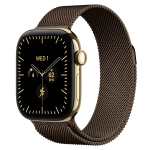 Умные часы Apple Watch Series 12 GPS + Cellular, 42mm, Radiant Gold Titanium Case with Dark Bronze Milanese Loop