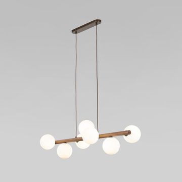 Подвесной светильник со стеклянными плафонами 7*G9 10272 коричневый Estera Wood TK Lighting