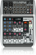 Behringer QX1002USB аналоговый микшер, 10 каналов, 2 мик. + 4 лин. стерео, 1 AUX, DSP FX Klark Teknik, USB-audio, Main L/R- Jack, 2 компрессора