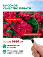 Фотосетка на забор кусты яркие цветы розы 3,16х2 м