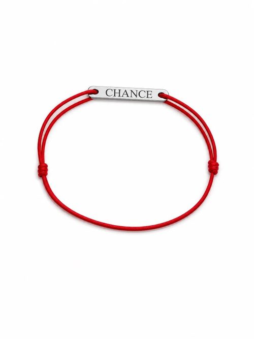 Браслет красная нить со вставкой "Chance"