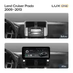 Магнитола для Toyota Land Cruiser Prado 150 2009-2013 (поддержка JBL) - Teyes LUX ONE ROUND монитор 12.3" 2K QLED на Android 10, Быстрая, CarPlay, 4G SIM-слот