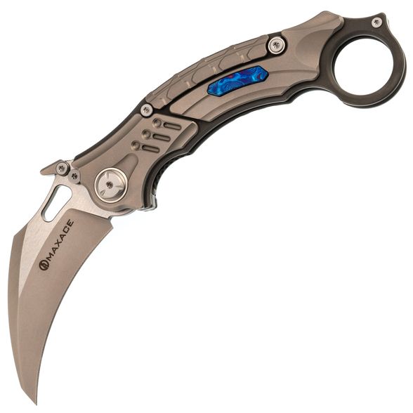 Цена наСкладной нож Maxace Raptor, сталь Magnacut, рукоять Grey Titan/Timascus