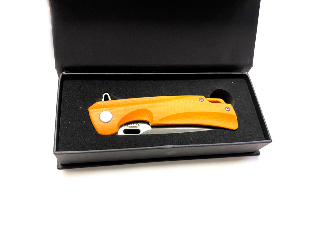 Складной нож Нус Orange, сталь D2, G-10, ТДК Кизляр