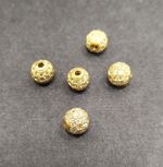 Бусина разделитель диско шар с фианитами, 8 мм, Корея
