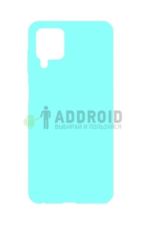 Силиконовый чехол для Samsung Galaxy A12 голубой