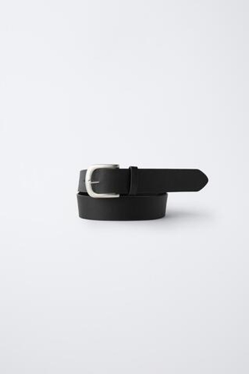 ZARA РЕМЕНЬ ИЗ ИСКУССТВЕННОЙ КОЖИ, ЧЕРНЫЙ