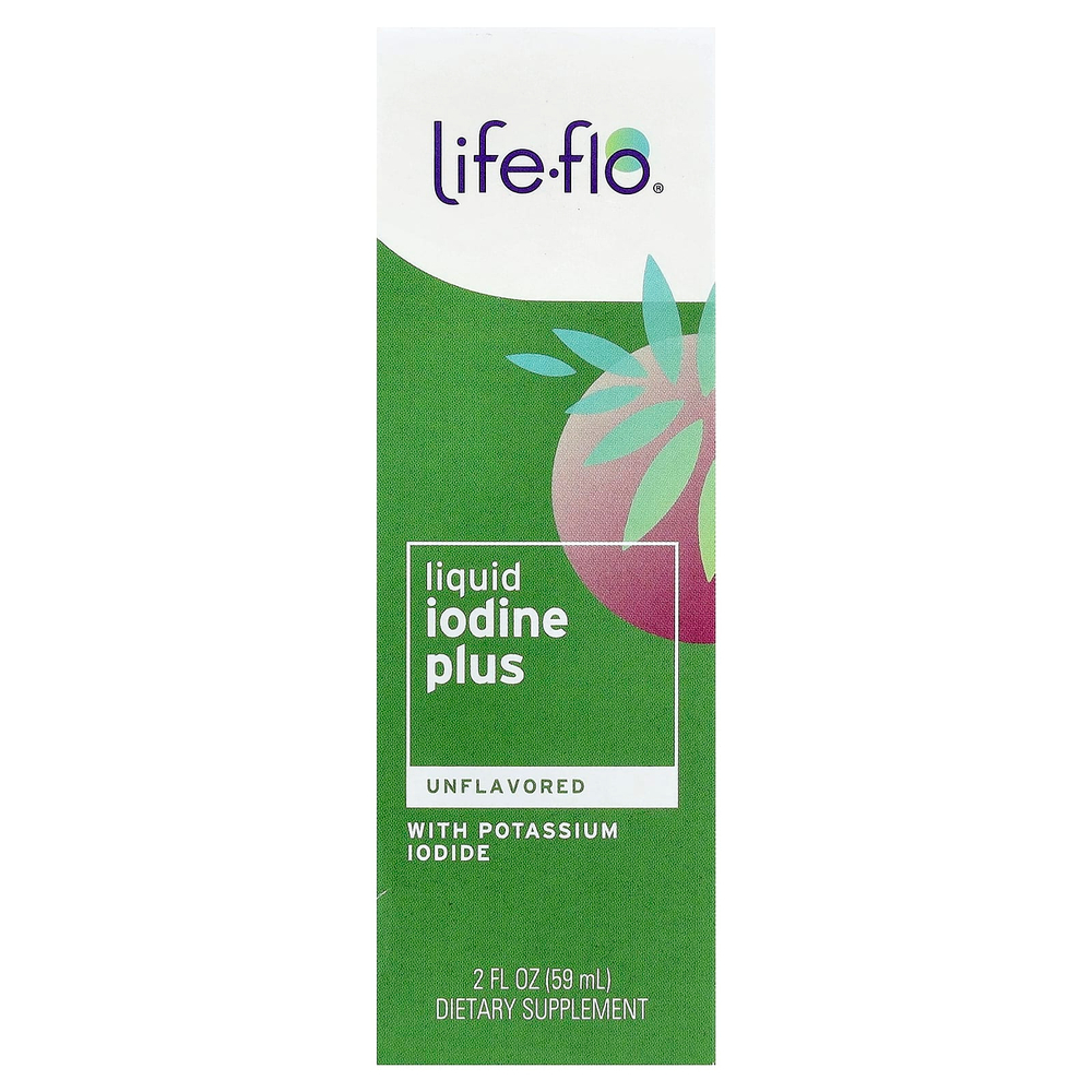 Life-flo, жидкий йод плюс, с йодидом калия и йодом, с нейтральным вкусом, 59 мл