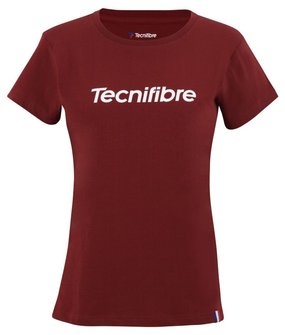 Женская теннисная футболка Tecnifibre Club Cotton Tee - красный