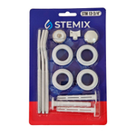 Комплект пробок на радиатор 3/4" STEMIX (+3 кронштейна)