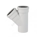 Тройник PP-MD бесшумный светло-серый Skolan Safe SKEA Дн 110х110х45гр (DN110х110) б/нап в/к Ostendorf 335200