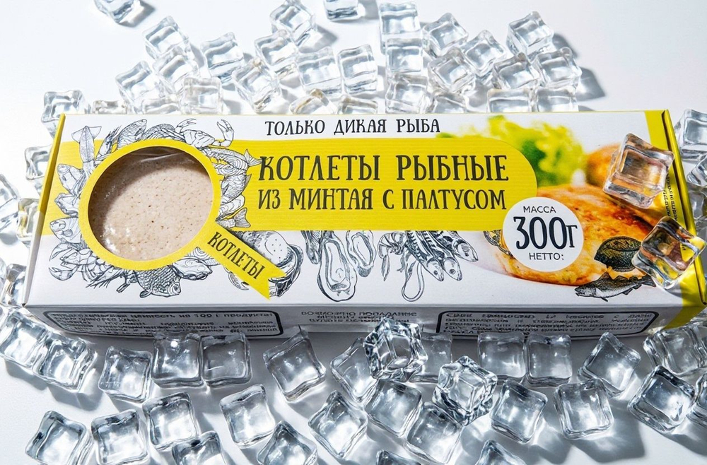 Котлеты рыбные из минтая с палтусом в панировке с/м 0,3кг