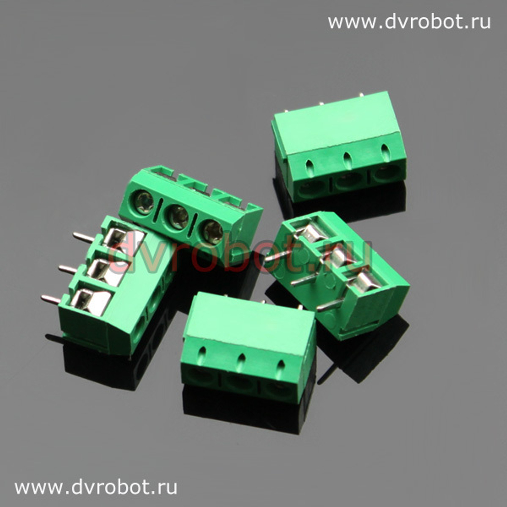 Зажим зеленый 301-5.0-3PIN