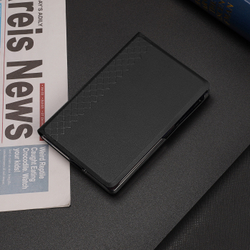 Чехол черного цвета из кожи для Samsung Galaxy Z Fold 8, серия Bril Series Case от Dux Ducis