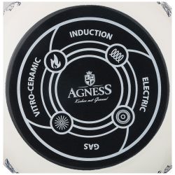 КАСТРЮЛЯ ЭМАЛИРОВАННАЯ AGNESS С КРЫШКОЙ, СЕРИЯ ВИНТАЖ, 2,8Л, ДИАМЕТР=18СМ (КОР=4ШТ.)