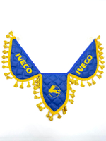Вымпел тройной Iveco (экокожа, синий с желтой вышивкой)