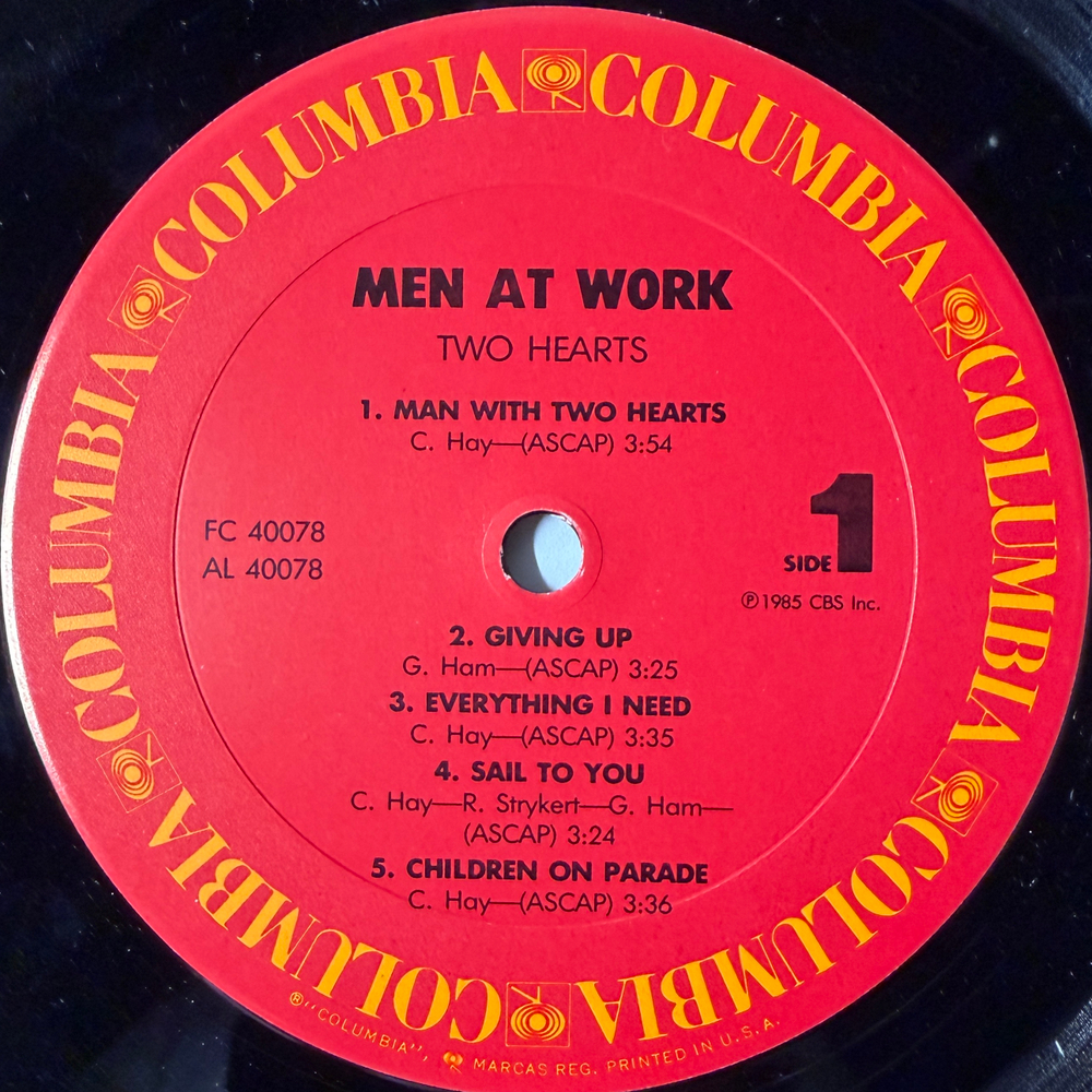 Men At Work ‎– Two Hearts (США 1985г.) Promo