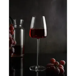 Бокал для вина 380 мл "Zie Optical" d 7,9/5,5 см h24 см оптические грани P.L. - BarWare [6]