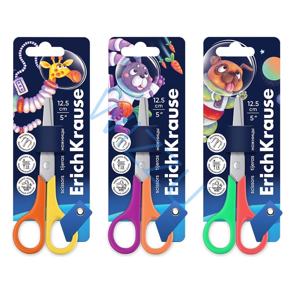 Ножницы для левшей ErichKrause FunCut Space Animals