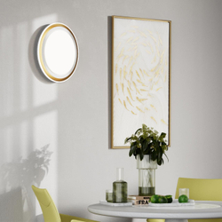 7630/EL PALE SN 000 Светильник пластик/белый/золотистый LED 72Вт с ДУ 3000-6300К D510 IP43 пульт ДУ SETTA