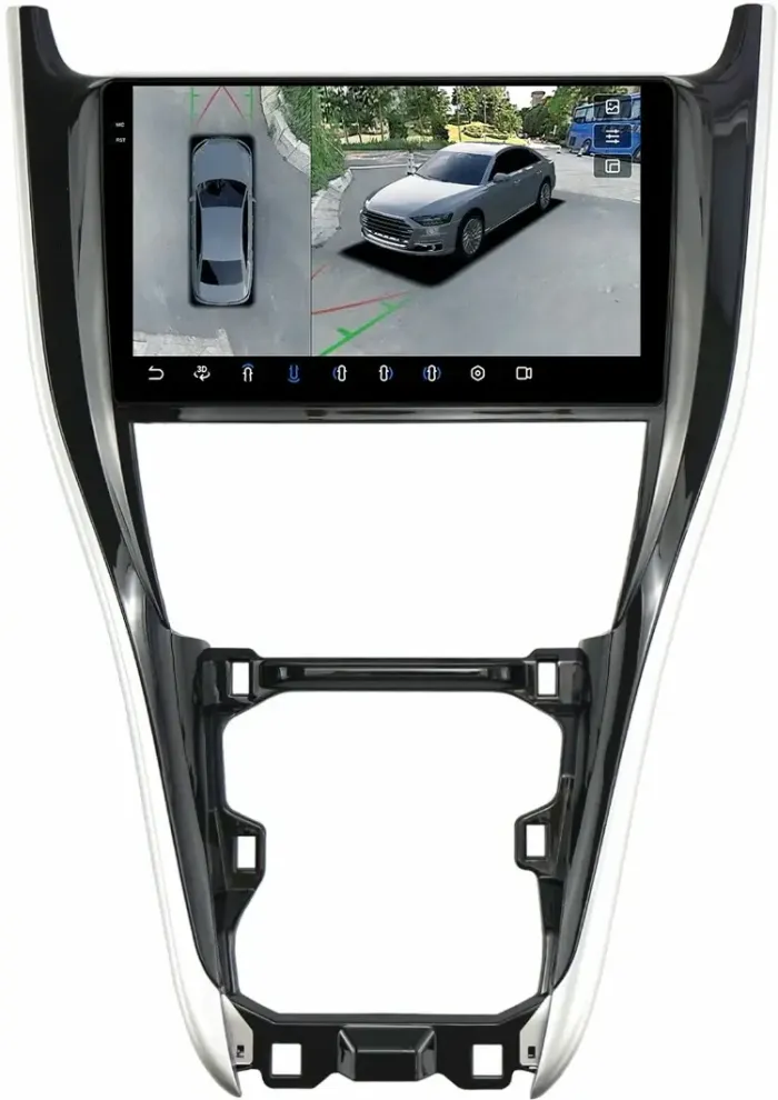 Магнитола для Toyota Harrier 3 XU60 2017-2020 (большая рамка) - FarCar BX10-360-9534F3 монитор 10.36" 2K QLED на Android 13, Быстрая, CarPlay, 4G SIM-слот, 4 камеры в комплекте