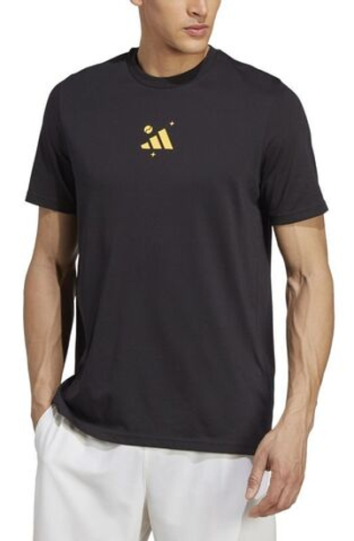 Футболка мужская теннисная Adidas Tennis Graphic T-Shirt - black