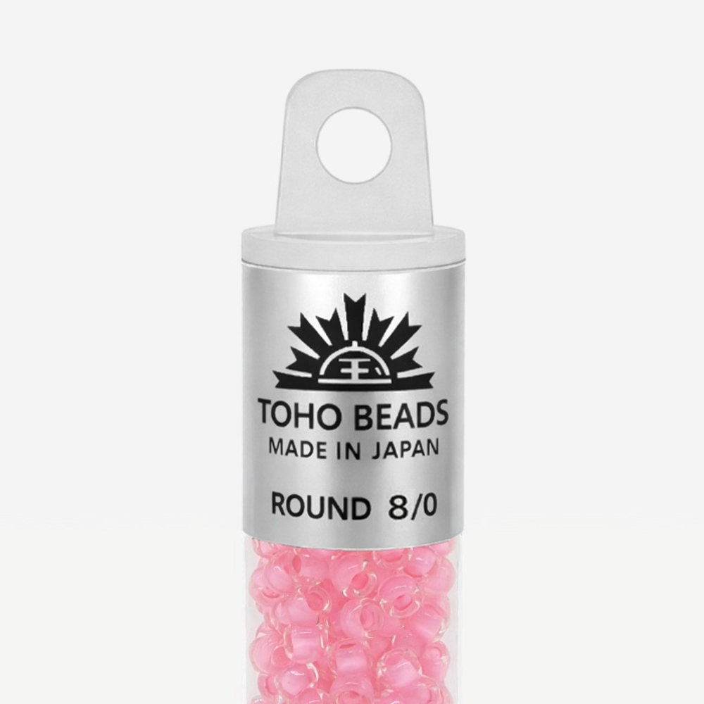 Японский бисер TOHO Round 8/0 (№965), окрашенный изнутри прозрачный