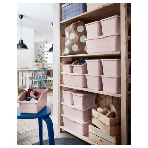 Контейнер IKEA SOCKERBIT(СОККЕРБИТ), Розовый, 19x26x15 cm
