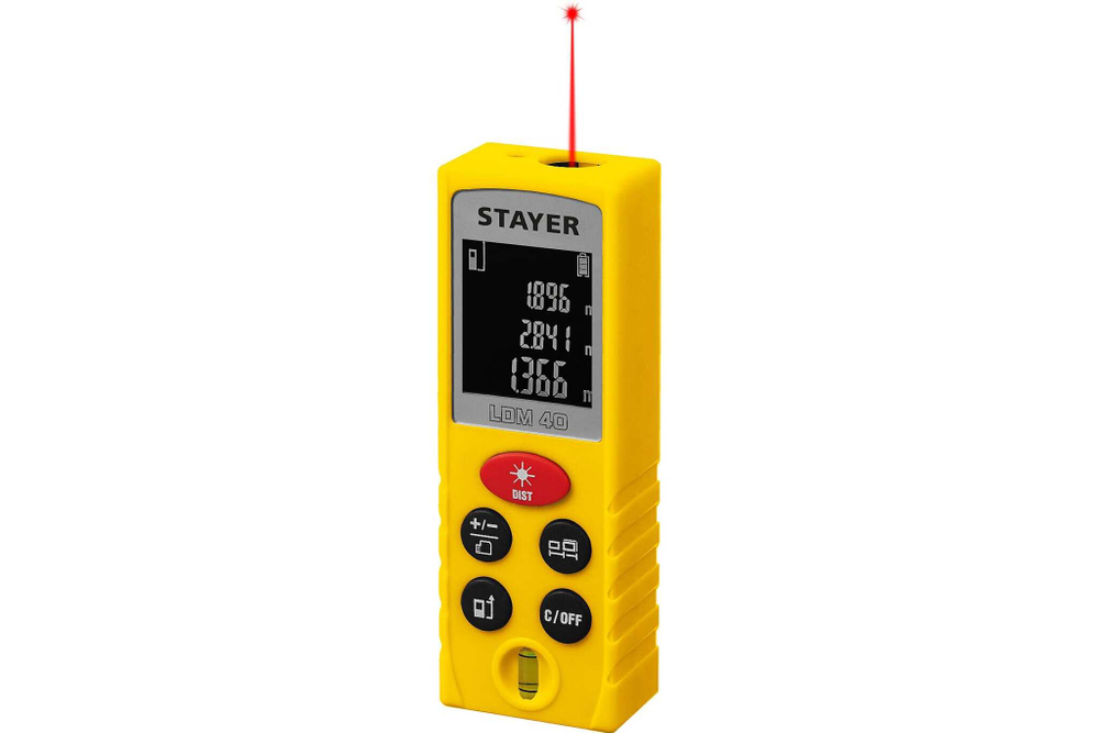 Дальномер лазерный, "LDM-40", дальность 40 м, 5 функций, STAYER Professional