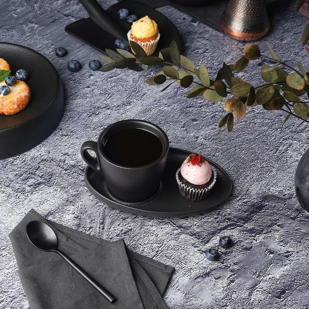 Кофейная пара 175 мл d 8,3 см h7 см Cappuccino Black Raw Stellar P.L. Proff Cuisine [6]