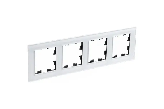 Рамка Systeme Electric ATLASDESIGN Nature 4-постовая стекло белый 38685