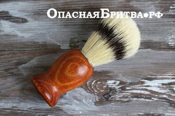 Помазок для бритья Mondial, дерево, свиной ворс, рукоять - красное дерево
