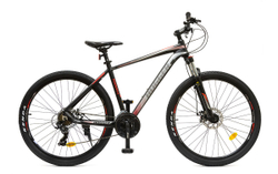 Велосипед 27.5" HOGGER MANAVA MD, 17", алюм, 21 ск, MLO, черно-красный матовый, 2025