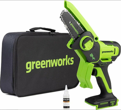 Цепная пила аккумуляторная GREENWORKS 24В,10см,1/4-1.1-28 c 1хАКБ 2Ач и ЗУ (2008207UA)