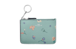 COACH Coated Canvas With Leather Card Holder, Coin Purse Women"s Blue