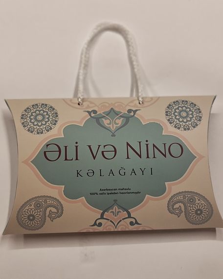 Əli və Nino Kəlağayı göy 75x75 sm